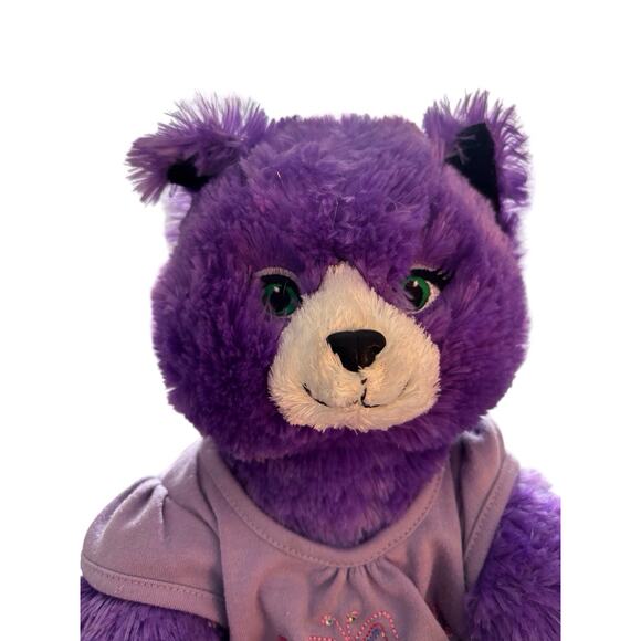 Build A Bear Purple KOOKY SPOOKY Kitty Cat Plush Halloween Bow BABW Shoe Outfit - Picture 6 of 9